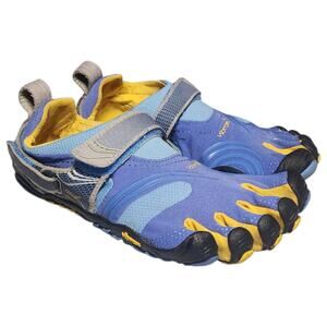 Vibram Fivefingers Shoes Women's Size 7.5 US 38 EU Blue Yellow Athletic W3664
